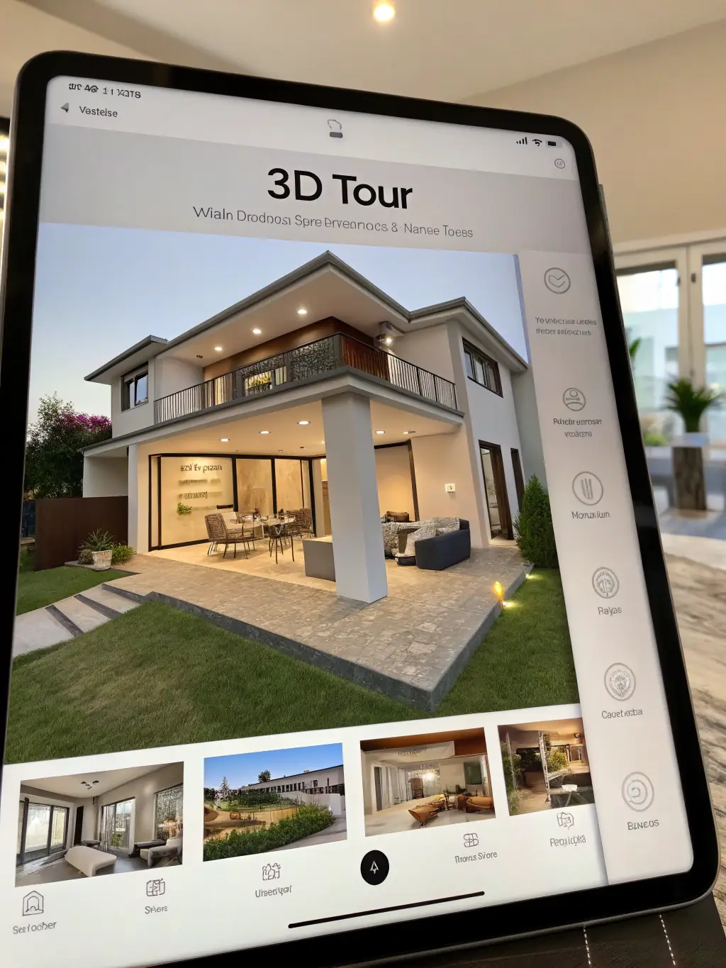 A screenshot of the 'Luxury Mountain Home Tour' project, highlighting the interactive elements and high-quality visuals of the virtual tour.
